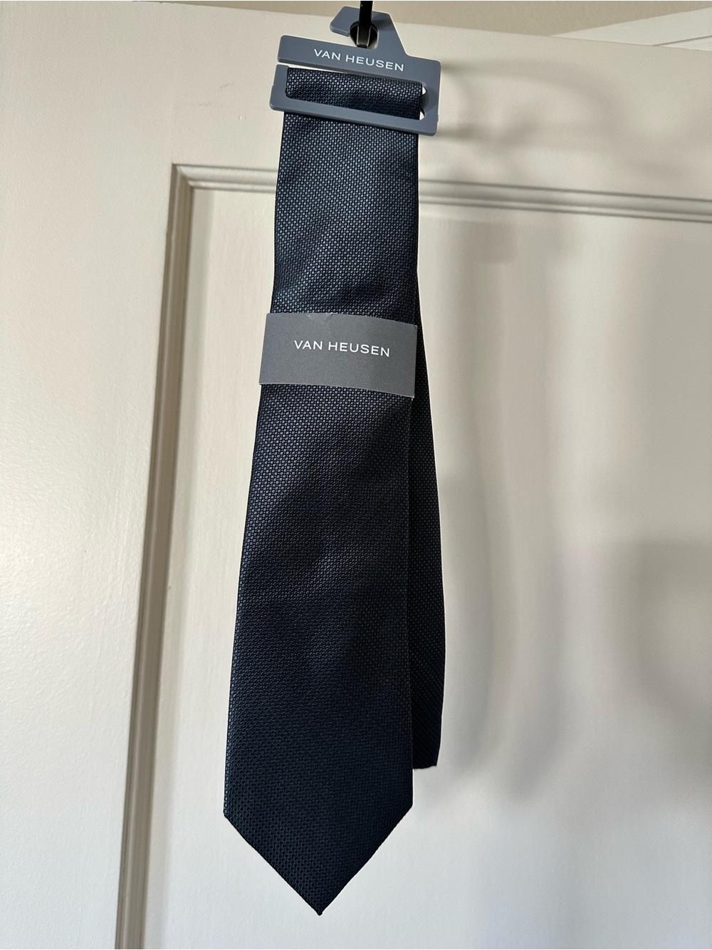 Van Heusen Men's Black Textured Microdot Tie (TWO!)